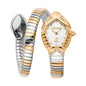 JUST CAVALLI JC1L356M0055 SILVER AND GOLD STEEL BAND WHITE DIAL  FOR WOMEN