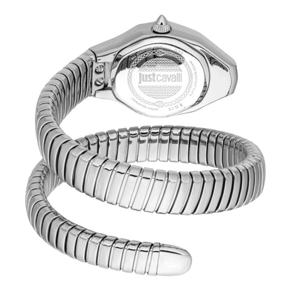 JUST CAVALLI JC1L375M0015 SILVER STEEL BAND WHITE DIAL  FOR WOMEN