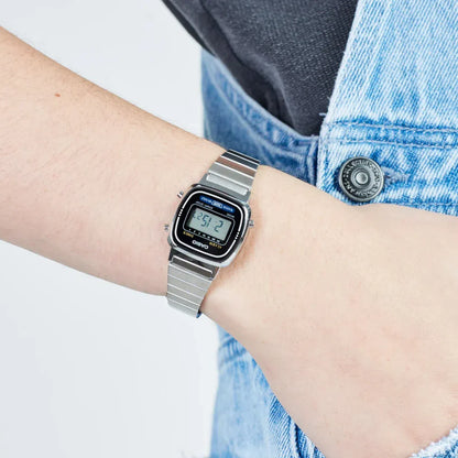 Casio LA670WA-1DF- Womens - Resin Case - Stainless Steel Band