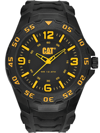 CAT LB.111.21.137 Black Rubber Band Black Dial For Men