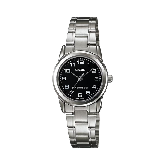 CASIO Women's Water Resistant Stainless Steel Analog Watch LTP-V001D-1B