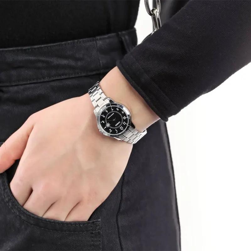 Casio LTP-V004D-1B Stainless Steel, Woman Watches