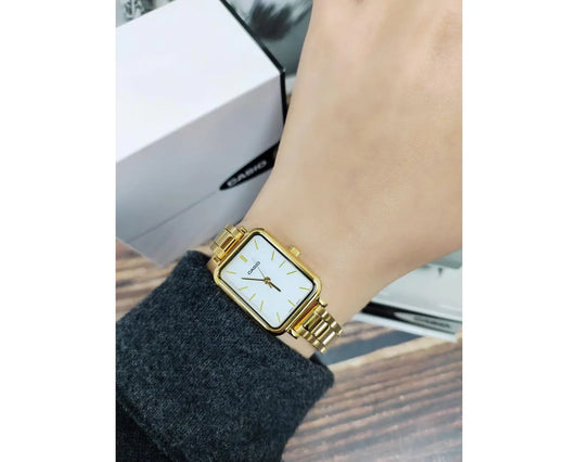 Casio LTP-V009G-7E Women's Rectangular Petite Gold Tone Stainless Steel