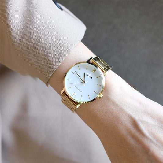 Casio LTP-VT01G-7B Gold Stainless Steel, Women Watches