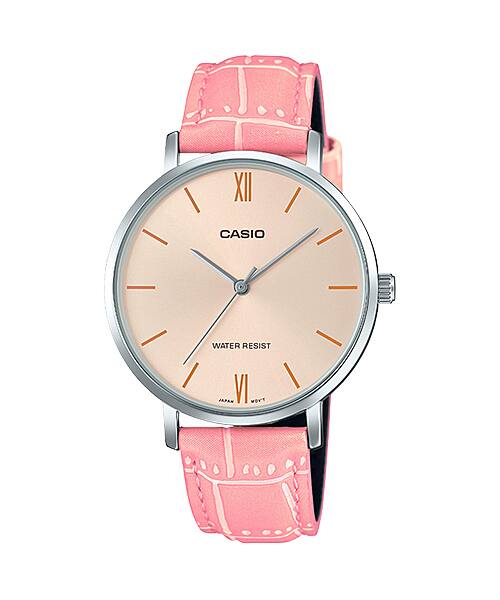 Casio LTP-VT01L-4B Pink Leather, Women Watches
