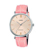 Casio LTP-VT01L-4B Pink Leather, Women Watches