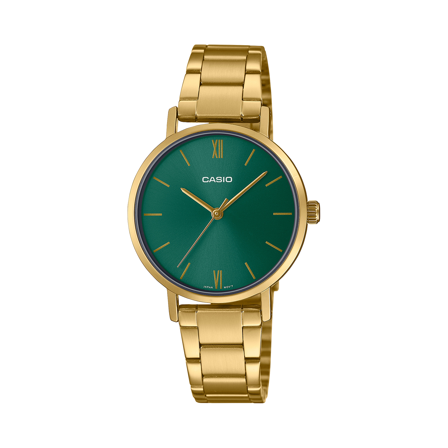 Casio LTP-VT02G-3A Stainless Steel Gold Watch, Women Watches