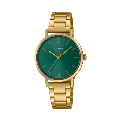 Casio LTP-VT02G-3A Stainless Steel Gold Watch, Women Watches