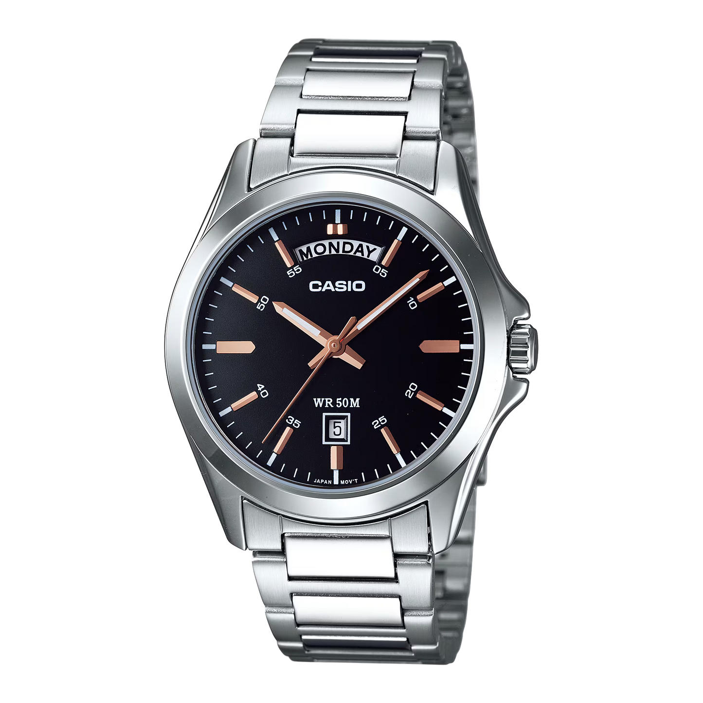 Casio MTP-1370D-1A2 Mineral glass Quartz movement Stainless