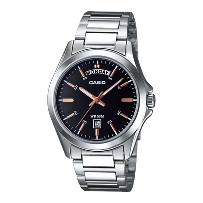 Casio MTP-1370D-1A2 Mineral glass Quartz movement Stainless
