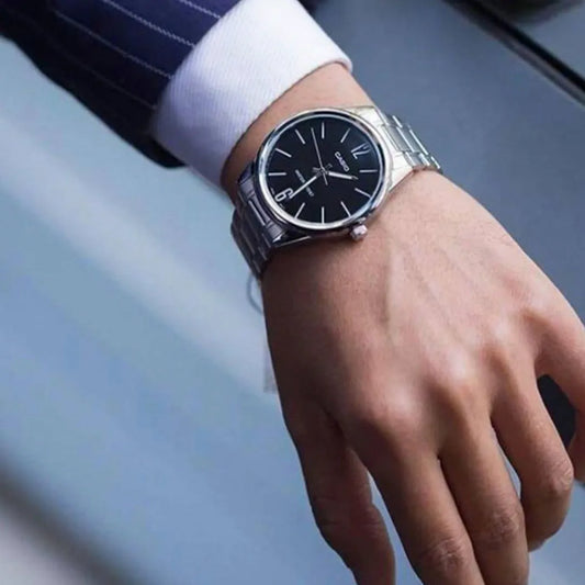 Casio Stainless Steel Mens Watch MTP-V005D-1B