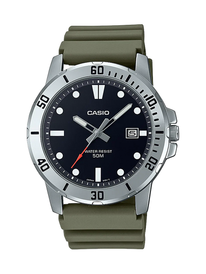 Casio Standard Analog Resin Strap Black Dial Quartz MTP-VD01-3E MTPVD01-3E Men's Watch