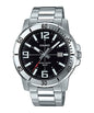 Casio MTP-VD01D-1BV Men's Enticer Stainless Steel Black Dial Casual Analog