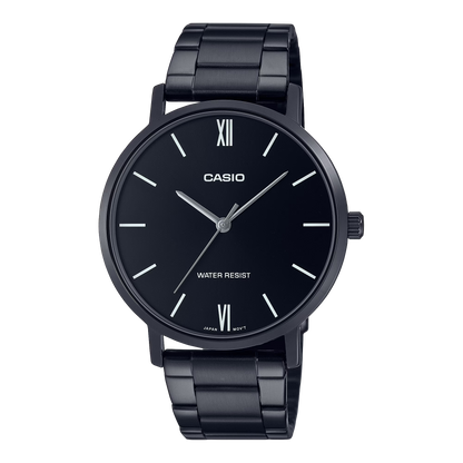 Casio MTP-VT01B-1BUDF Stainless Steel Black Ion Plated , Men Watches