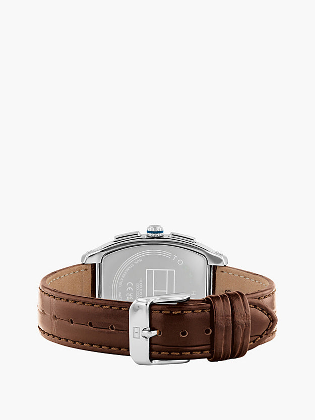 TOMMY HILFIGER 1710760 BROWN LEATHER BAND BLUE DIAL FOR MEN