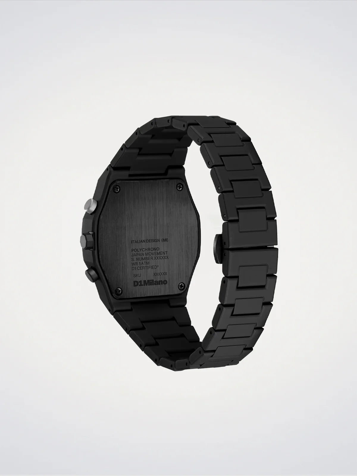 D1 MILANO D1-PHBJ15 BLACK POLY CARBON BAND BLACK DIAL FOR MEN