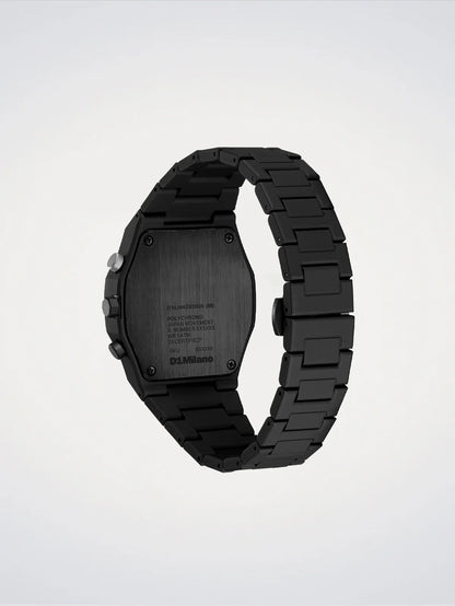 D1 MILANO D1-PHBJ15 BLACK POLY CARBON BAND BLACK DIAL FOR MEN