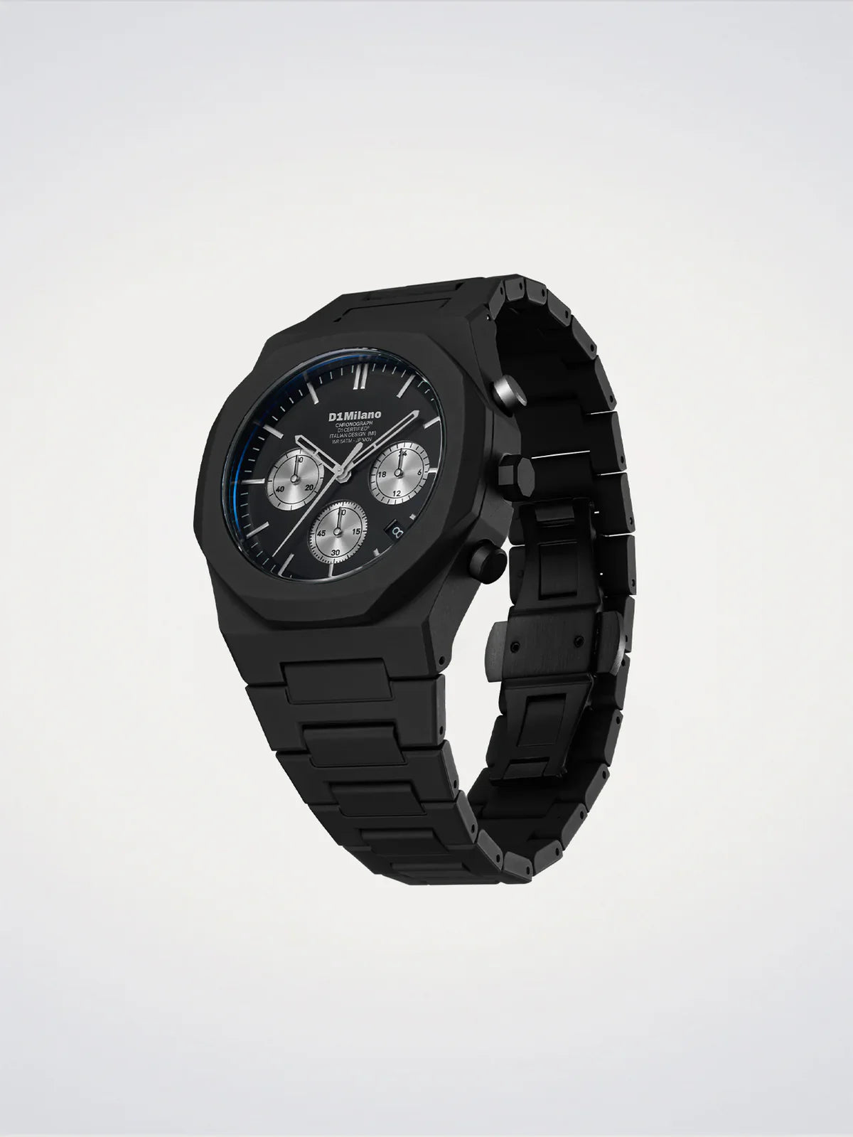 D1 MILANO D1-PHBJ15 BLACK POLY CARBON BAND BLACK DIAL FOR MEN