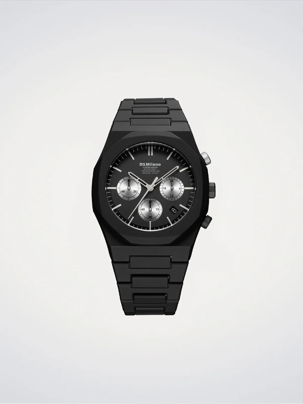 D1 MILANO D1-PHBJ15 BLACK POLY CARBON BAND BLACK DIAL FOR MEN