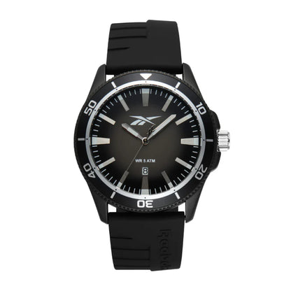 Reebok RV-COT-G3-ABIB-BW Black Rubber Band Black Dial For Men