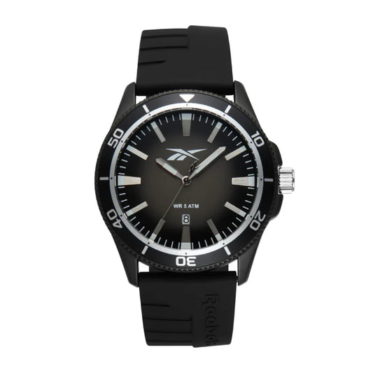 Reebok RV-COT-G3-ABIB-BW Black Rubber Band Black Dial For Men