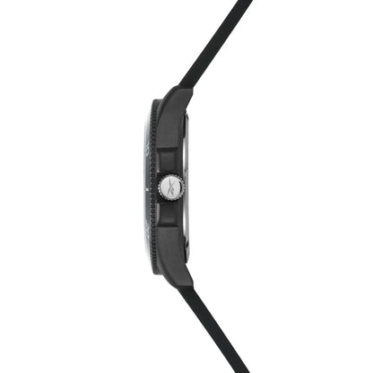 Reebok RV-COT-G3-ABIB-BW Black Rubber Band Black Dial For Men