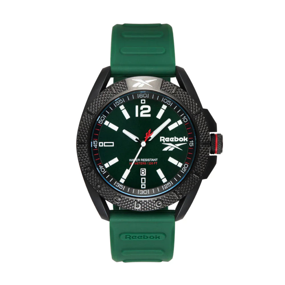 Reebok RV-GRD-G3-PGIG-GW Green Rubber Band Green Dial For Men