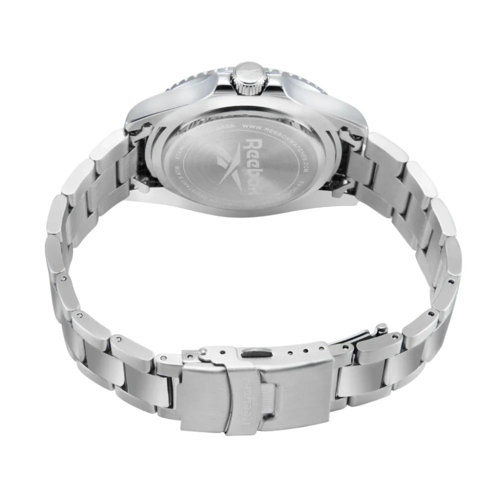 Reebok RV-HOM-G3-AGS1-BW Silver Steel Band Black Dial For Men