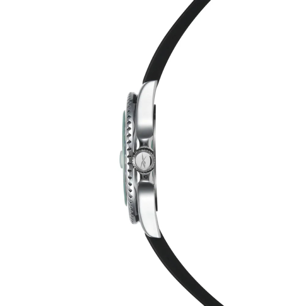 Reebok RV-HOM-G3-ARIB-WB Black Rubber Band White Dial For Men