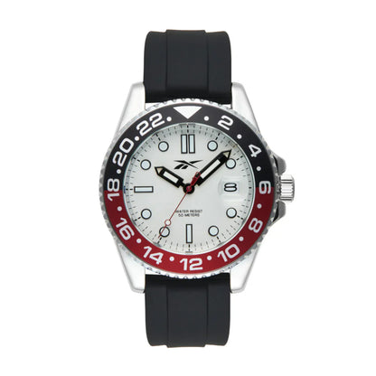 Reebok RV-HOM-G3-ARIB-WB Black Rubber Band White Dial For Men