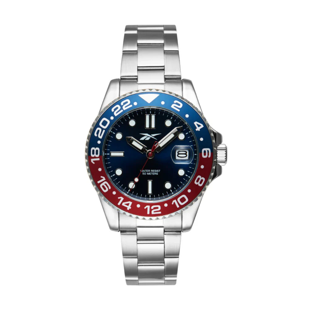 Reebok RV-HOM-G3-ARS1-NW Silver Steel Band Blue Dial For Men