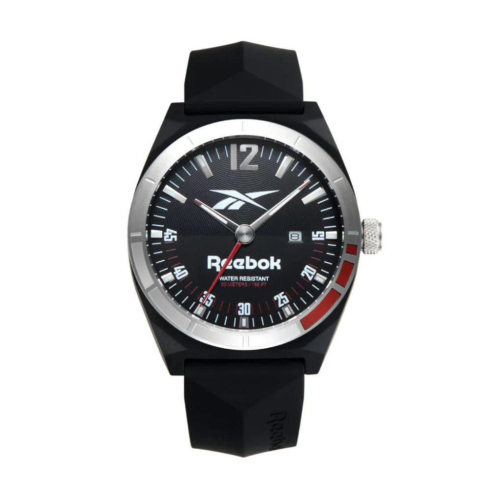 Reebok RV-LGA-G3-PBIB-B1 Black Rubber Band Black Dial For Men
