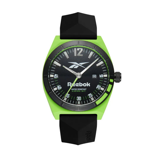 Reebok RV-LGA-G3-PHIB-BH Black Rubber Band Black Dial For Men