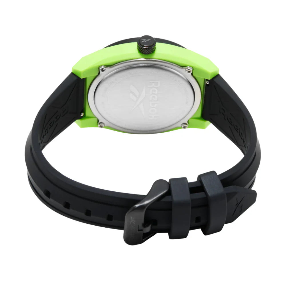 Reebok RV-LGA-G3-PHIB-BH Black Rubber Band Black Dial For Men