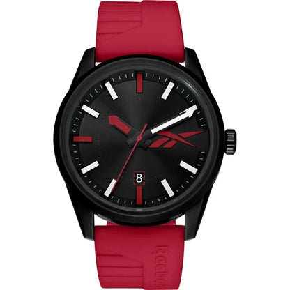 Reebok RV-ROV-G3-PBIR-BR Red Rubber Band Black Dial For Men