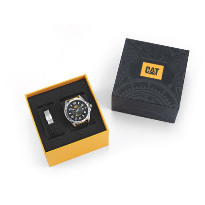 CAT SET.QE.141.21.132 Black Rubber Band Black Dial For Men