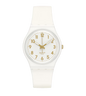 SWATCH SO28W106-S14 WHITE RUBBER BAND WHITE DIAL FOR WOMEN