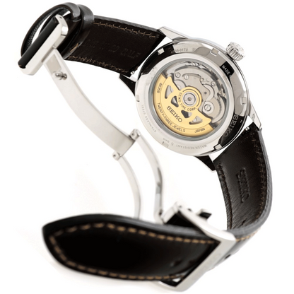 SEIKO SRPD37J1 BROWN LEATHER BAND GREEN DIAL FOR MEN