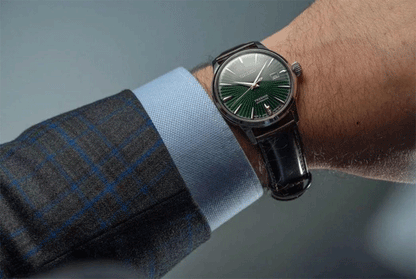 SEIKO SRPD37J1 BROWN LEATHER BAND GREEN DIAL FOR MEN