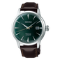 SEIKO SRPD37J1 BROWN LEATHER BAND GREEN DIAL FOR MEN