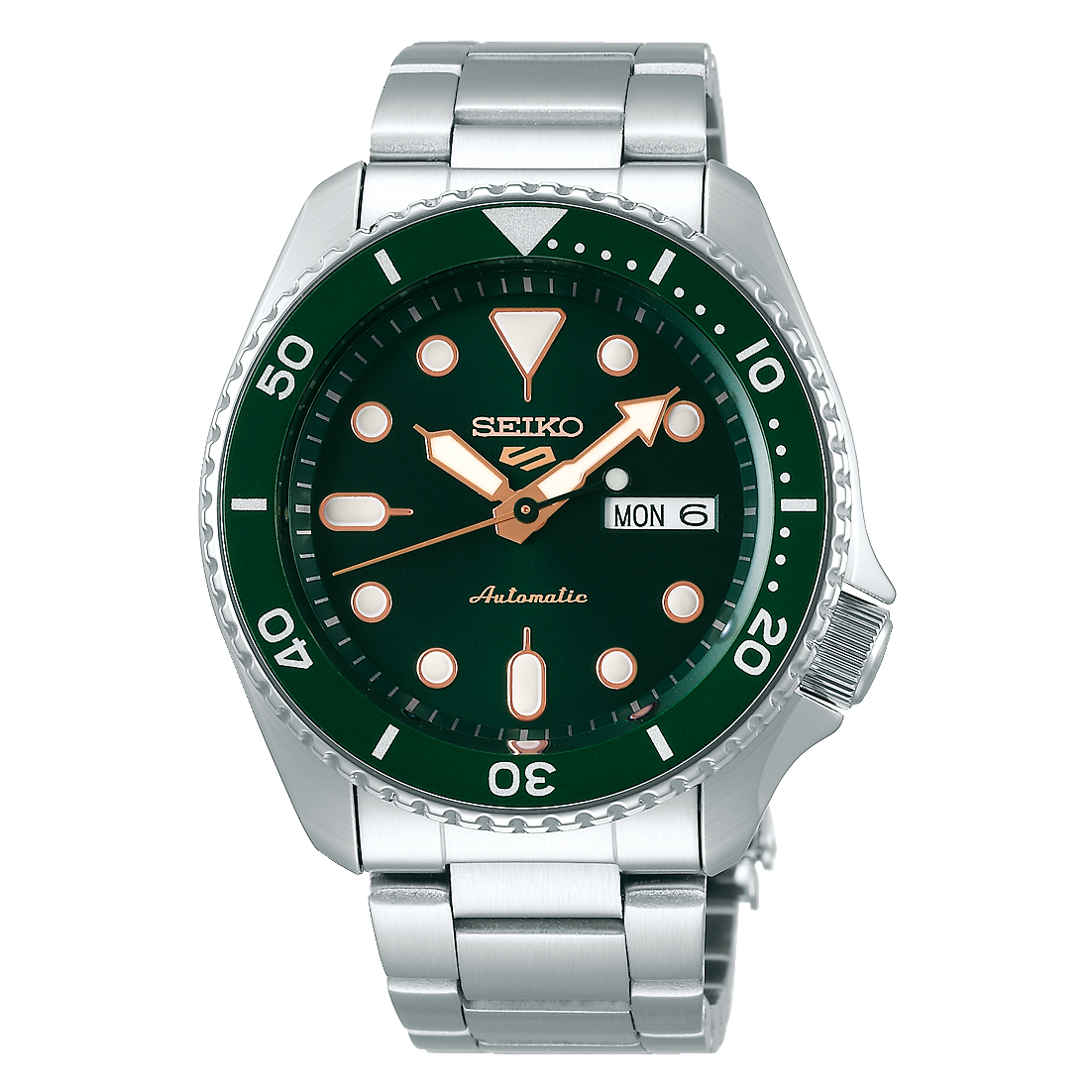 SEIKO SRPD63K1 SILVER STEEL BAND GREEN DIAL FOR MEN