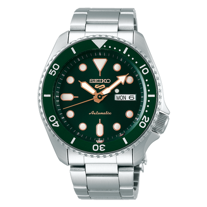 SEIKO SRPD63K1 SILVER STEEL BAND GREEN DIAL FOR MEN