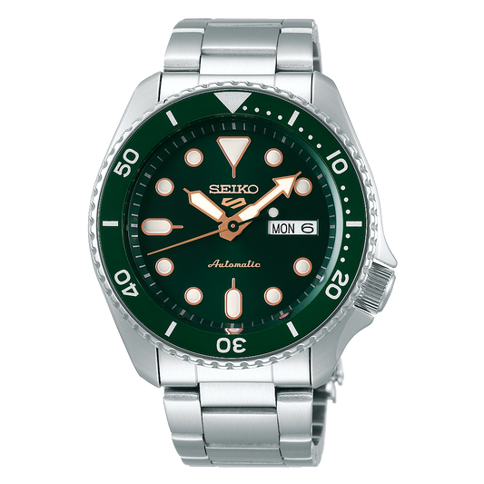 SEIKO SRPD63K1 SILVER STEEL BAND GREEN DIAL FOR MEN