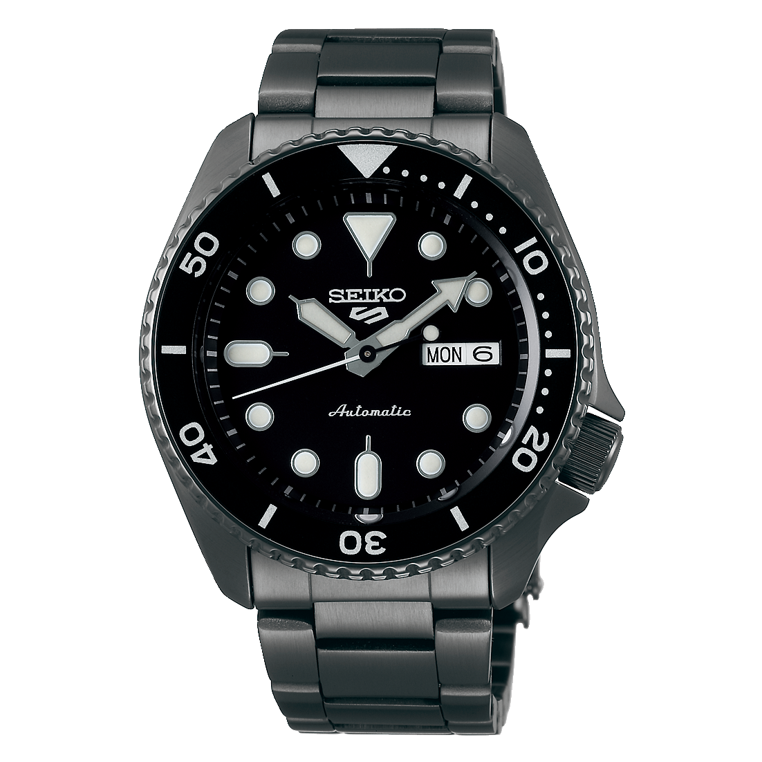 SEIKO SRPD65K1 BLACK STEEL BAND BLACK DIAL FOR MEN
