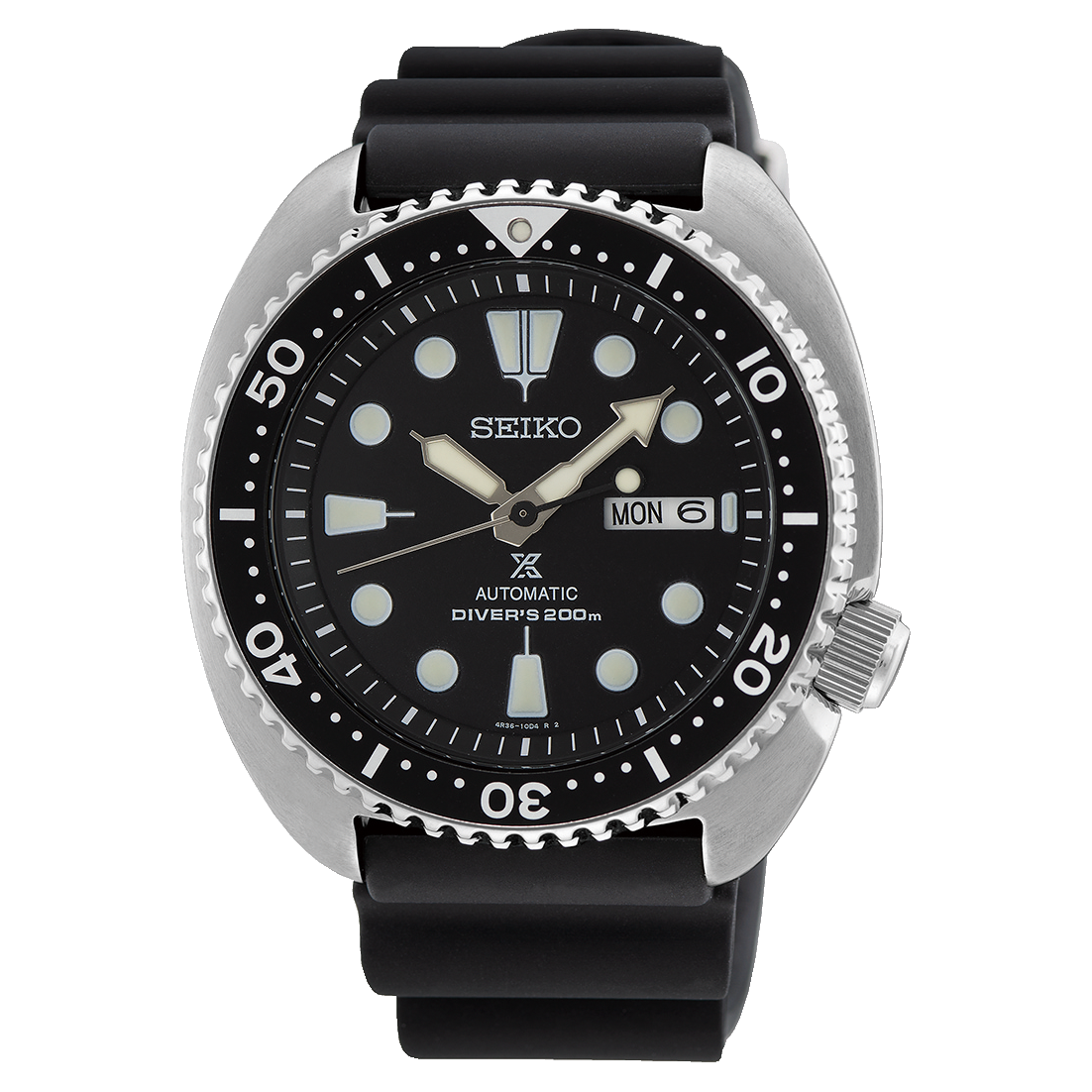 SEIKO SRPE93K1 BLACK RUBBER BAND BLACK DIAL FOR MEN
