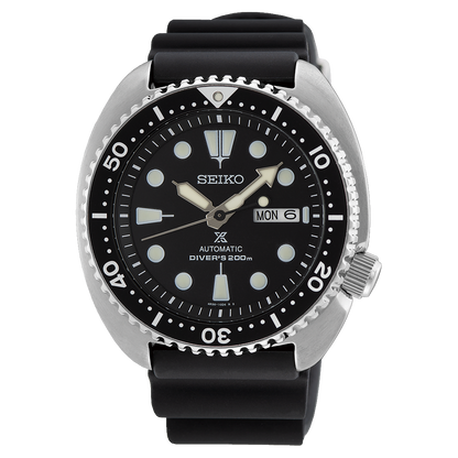 SEIKO SRPE93K1 BLACK RUBBER BAND BLACK DIAL FOR MEN