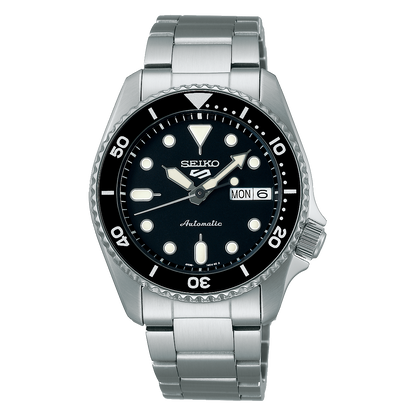 SEIKO SRPK29K1 SILVER STEEL BAND BLACK DIAL FOR MEN
