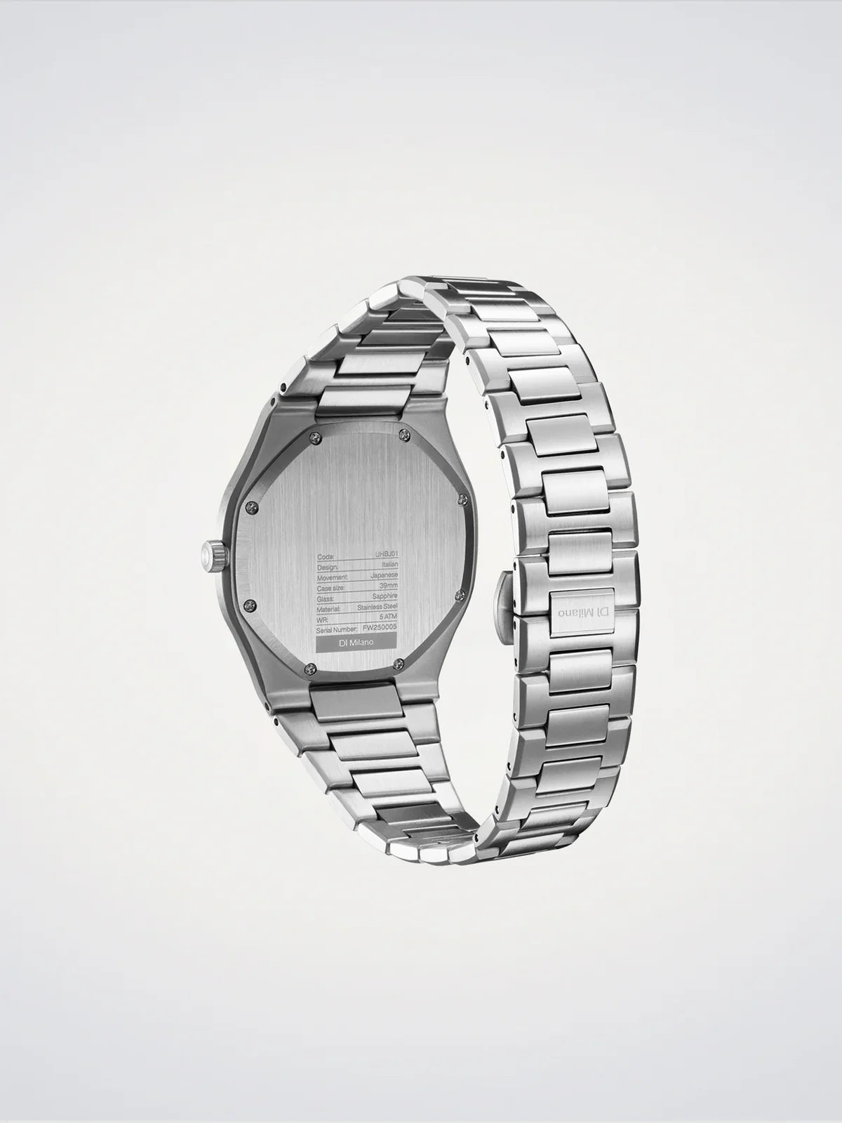 D1 MILANO D1-UHBJ01 SILVER STEEL BAND BLACK DIAL FOR MEN