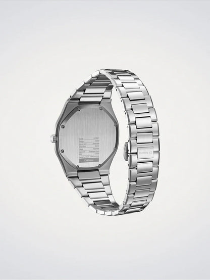 D1 MILANO D1-UHBJ01 SILVER STEEL BAND BLACK DIAL FOR MEN