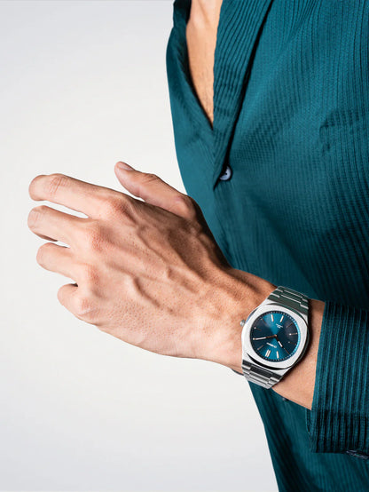 D1 MILANO D1-UHBJ03 SILVER STEEL BAND BLUE DIAL FOR MEN